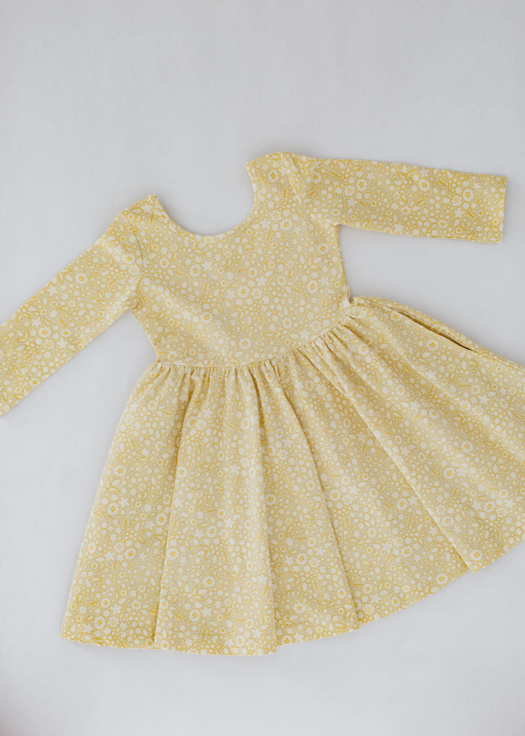 3/4 Sleeve Twirl Dress in Buttercup 8/9 / Buttercup 3/4 Sleeve Twirl Dress in Buttercup 8/9 / Buttercup