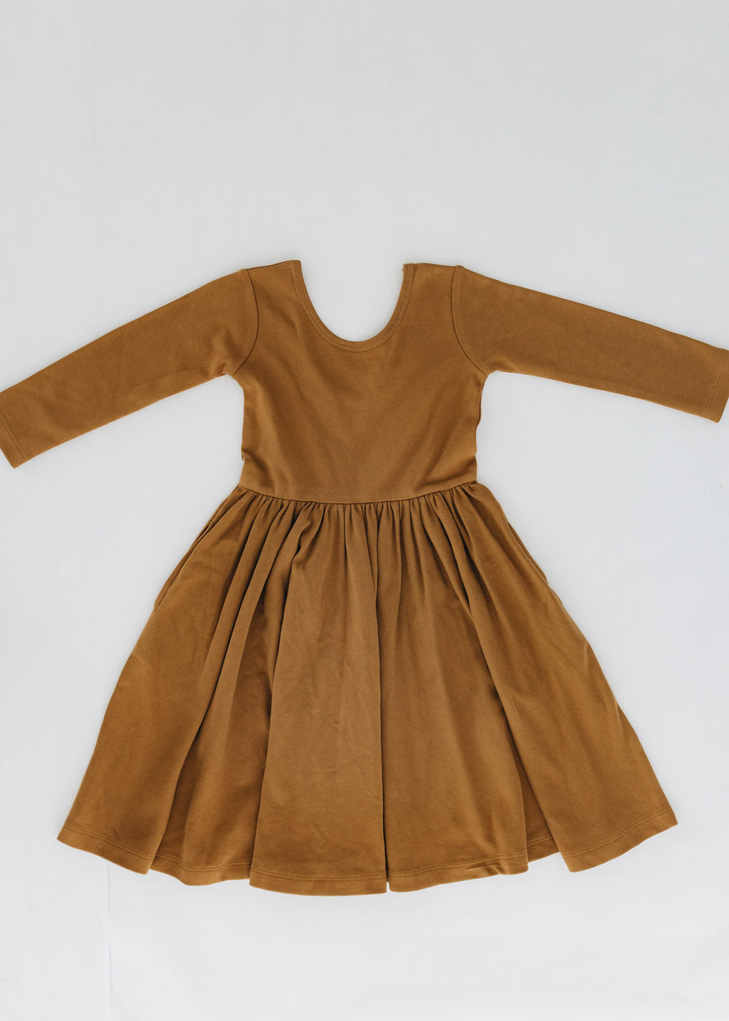brown kids dress Charlotte Premium Girls Dress - Chocolate Brown